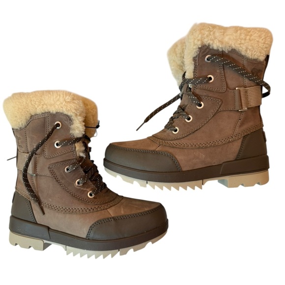 Sorel Tivoli IV Parc Boot Omega Taupe Waterproof Leather Wool Lining Size 6.5 - Picture 7 of 15
